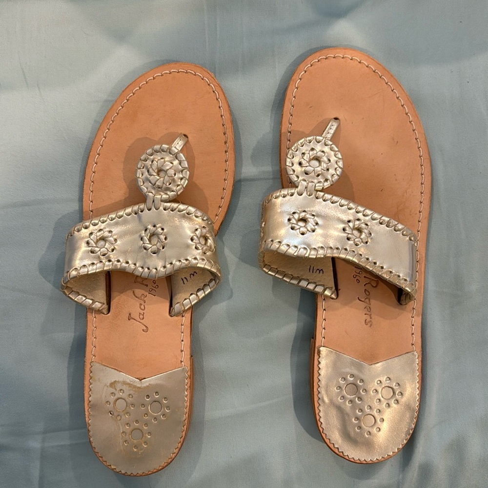 Jacks Leather Flat Sandal